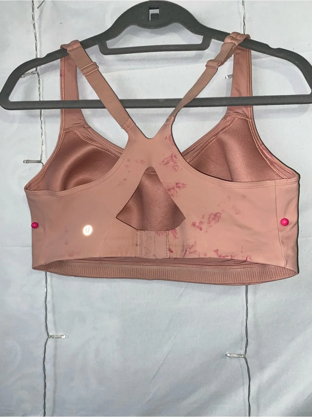 lululemon athletica Dusty Rose Adjustable-Strap Racerback Sports Bra